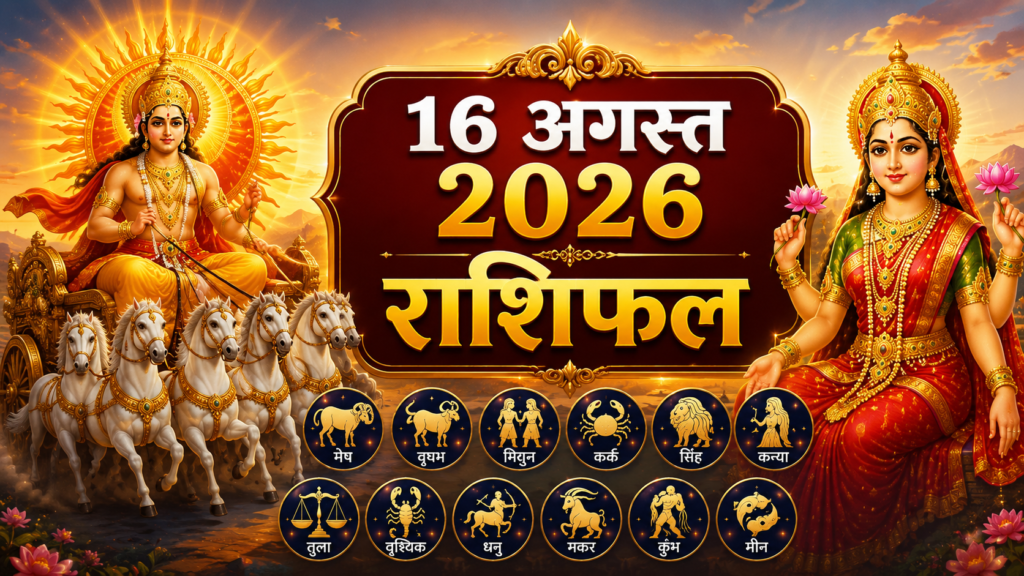 16 अगस्त 2026 राशिफल