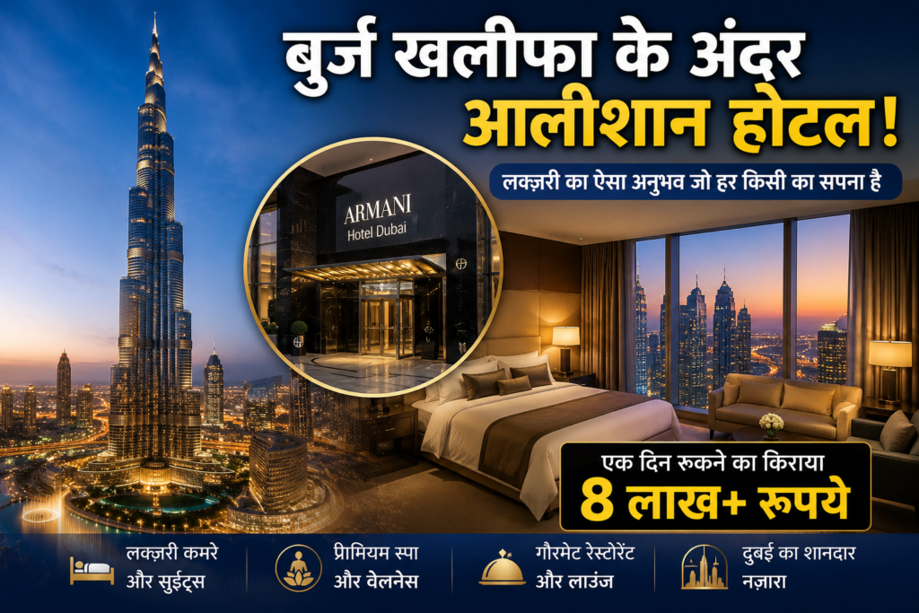 बुर्ज खलीफा होटल Armani Hotel Dubai का शानदार दृश्य