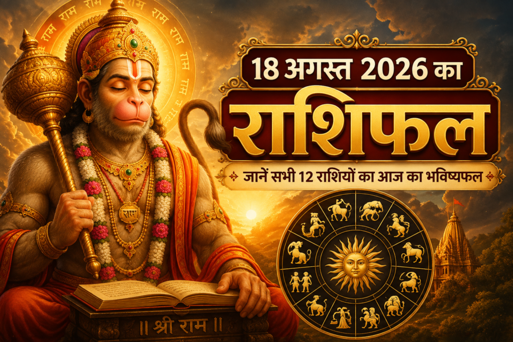 18 अगस्त 2026 का राशिफल सभी 12 राशियों का दैनिक भविष्यफल