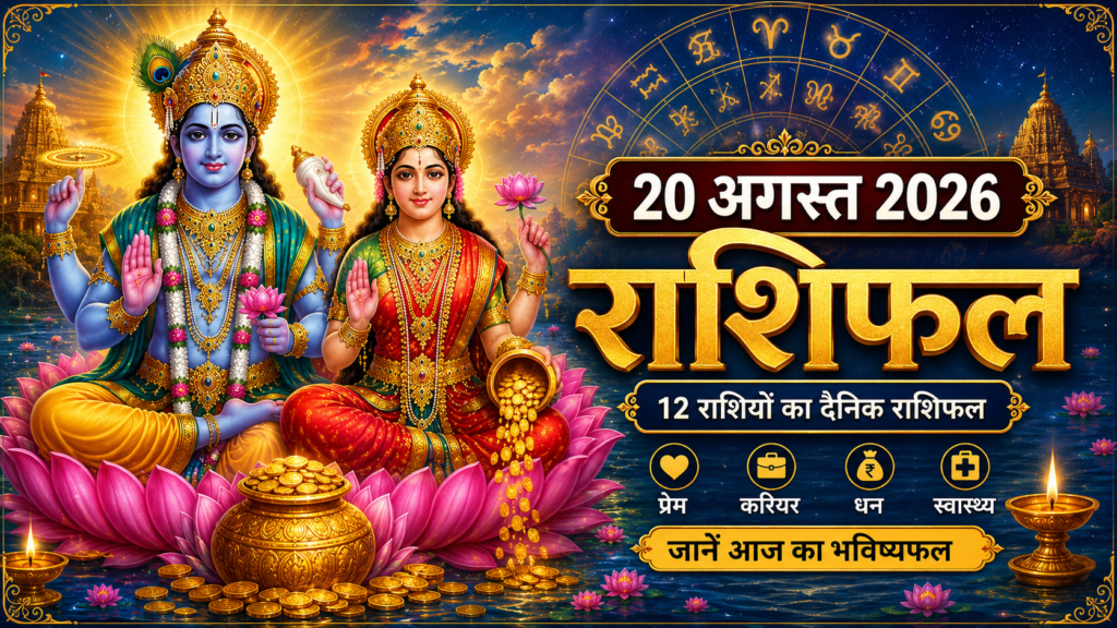 20 अगस्त 2026 राशिफल