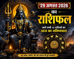 29 अगस्त 2026 का राशिफल सभी 12 राशियों का आज का भविष्यफल