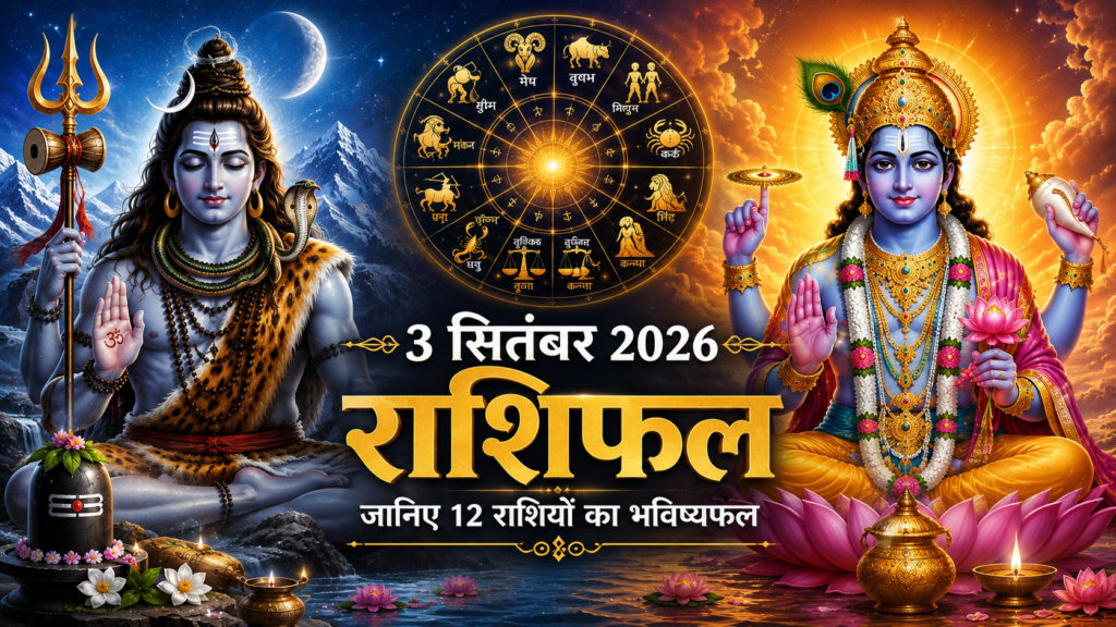 3 सितंबर 2026 का राशिफल 12 राशियों की भविष्यवाणी