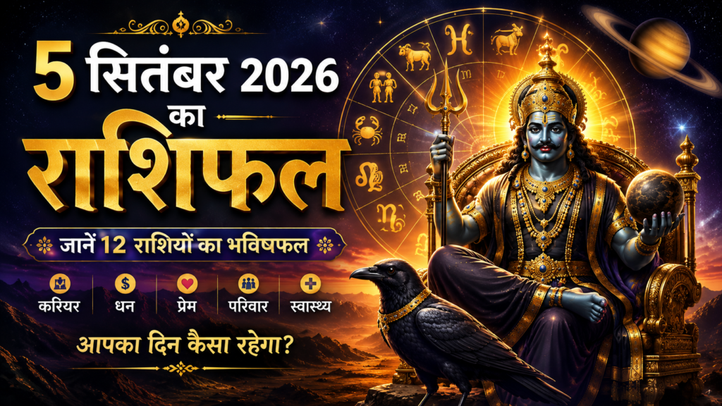 5 सितंबर 2026 राशिफल 12 राशियों का दैनिक भविष्यफल