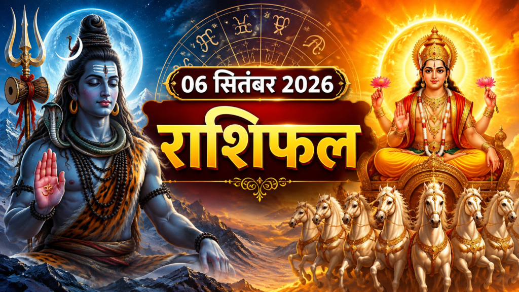 06 सितंबर 2026 राशिफल सभी 12 राशियों के लिए